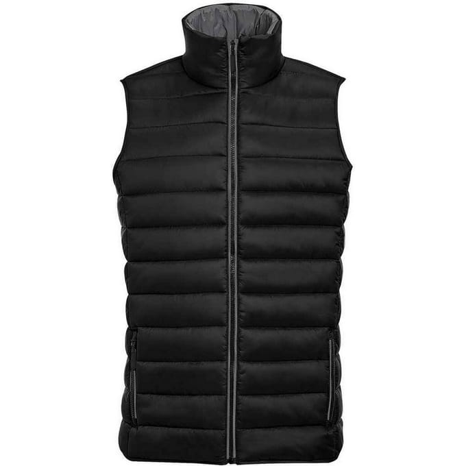 SOLS Heren Wave lichtgewicht bodywarmer (Zwart)