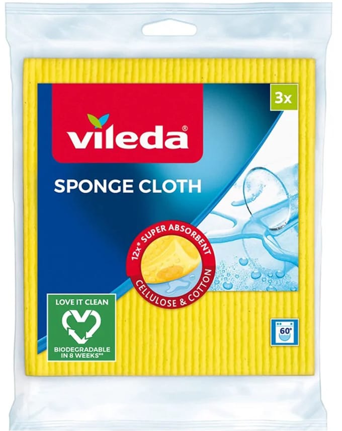 Vileda Serie - Sponsdoekje - 7,5x9,5 cm - Absorberend - Kleurrijk