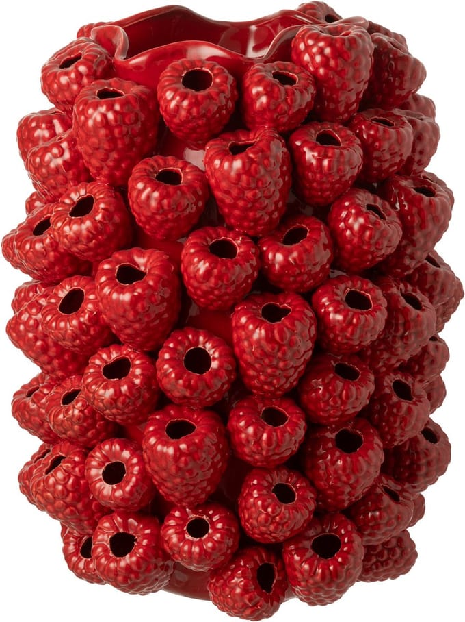 J-Line vaas Berry - keramiek - rood