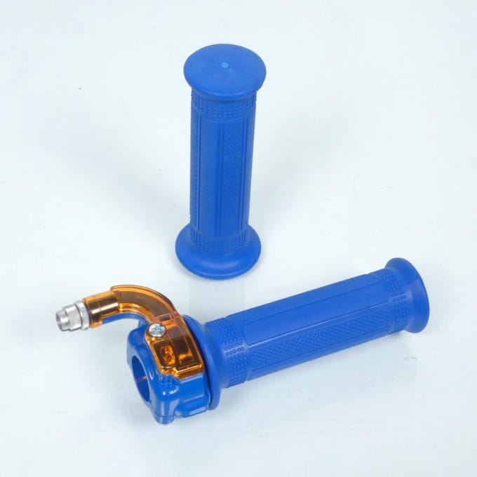 Poignée de gaz accélérateur bleu RSM mini targa pour mobylette cyclomoteur