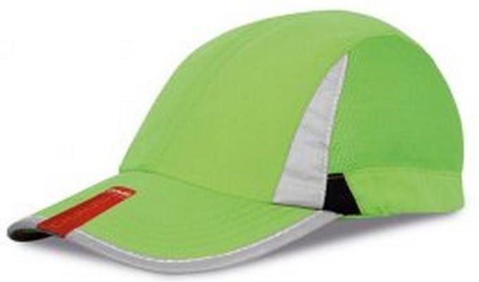 Spiro Unisex 2 Panel Sport Baseball Cap (Kalk/zwart)