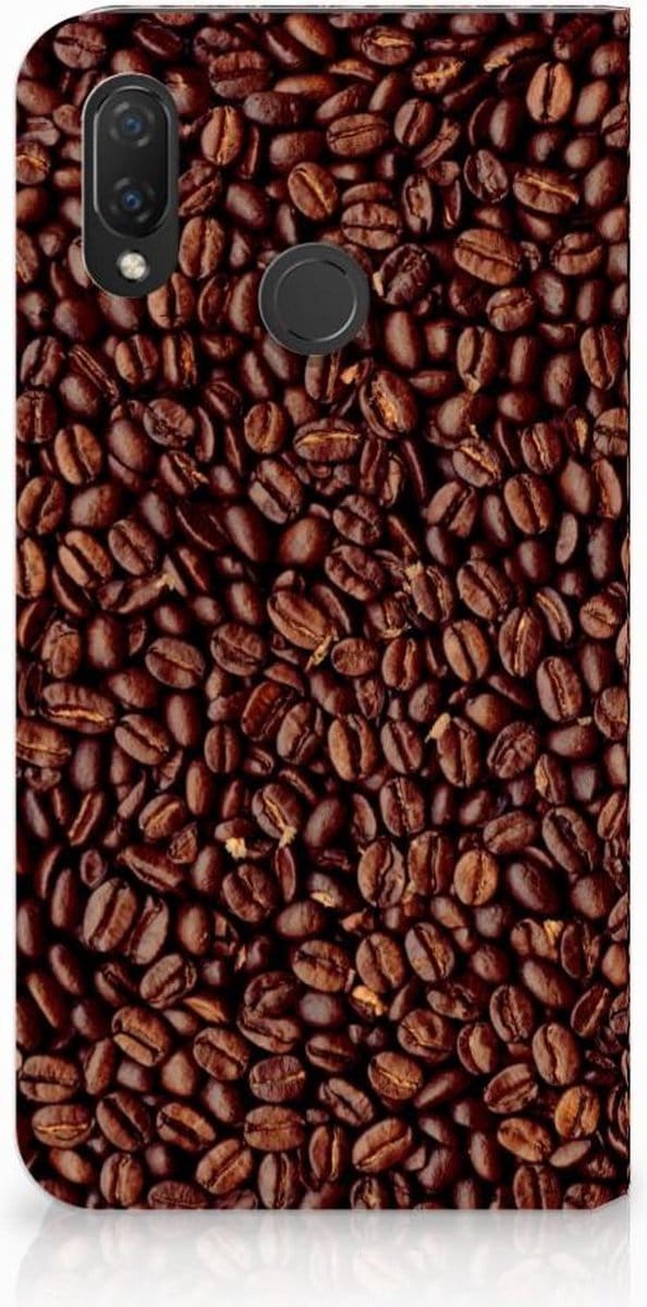 Huawei P Smart Plus Flip Style Cover Koffiebonen