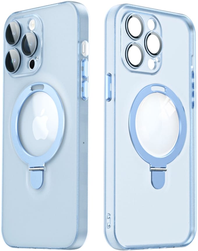 Magnetisch Hoesje met Ringhouder – Geschikt voor Apple iPhone 15 Pro Max – MagSafe - Blauw