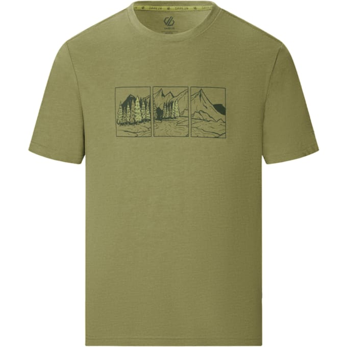 Dare 2B Heren Movement III Mountain Scene T-Shirt (Nefrietgroen)