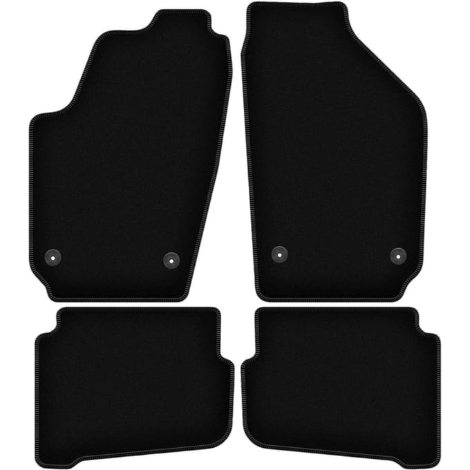BASIC zwarte veloursmatten voor: Volkswagen Polo IV 9N hatchback (2001-2009)