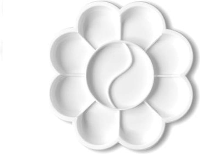 Meyco verfpalet bloemvorm - 14cm - Kunststof