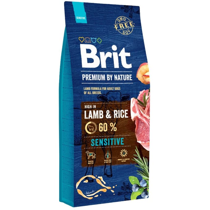 15 kg + 3 kg gratis! Brit Premium natvoer voor honden 18 kg - Sensitive Lam