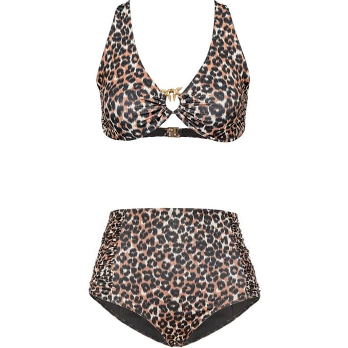 PINKO Cannoncino Bikini Multicolour: Black/beige Taglia: S | Bikini Outlet | Donna | Nero