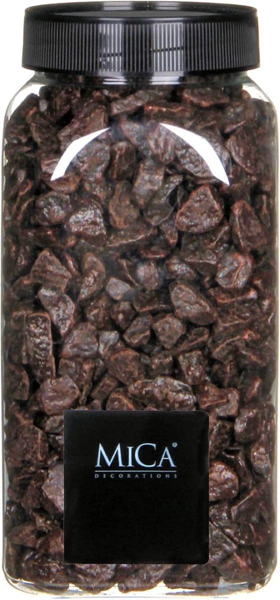 Donkerbruine Decoratie Steentjes 650ml - Mica Decorations