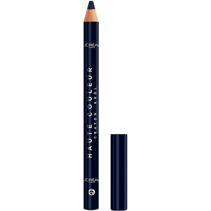 L'Oréal Paris Haute Couleur Crayon Khol Eyeliner - Bleu Suede - Intense kleur en definitie - Romige textuur met sheaboter