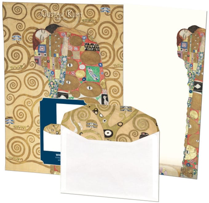 Briefpapier met enveloppen: Gustav Klimt