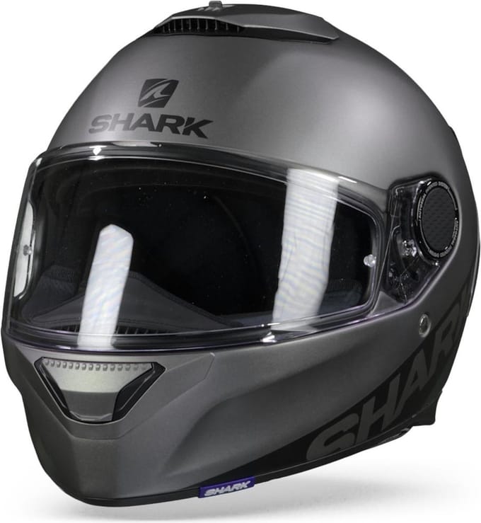 SHARK SPARTAN 1.2 BLANK Motorhelm integraalhelm Mat Antraciet Mat - Maat XL