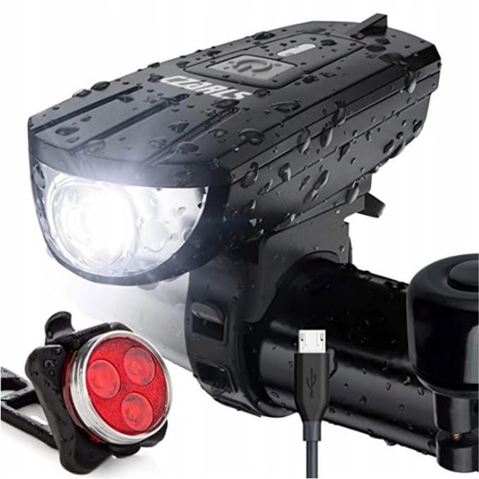 LED Fietslamp Set Voor & Achter - USB Oplaadbaar, Waterdicht