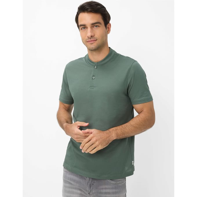 Brax Heren Poloshirt  Style PELÉ thyme, groen, maat XXL
