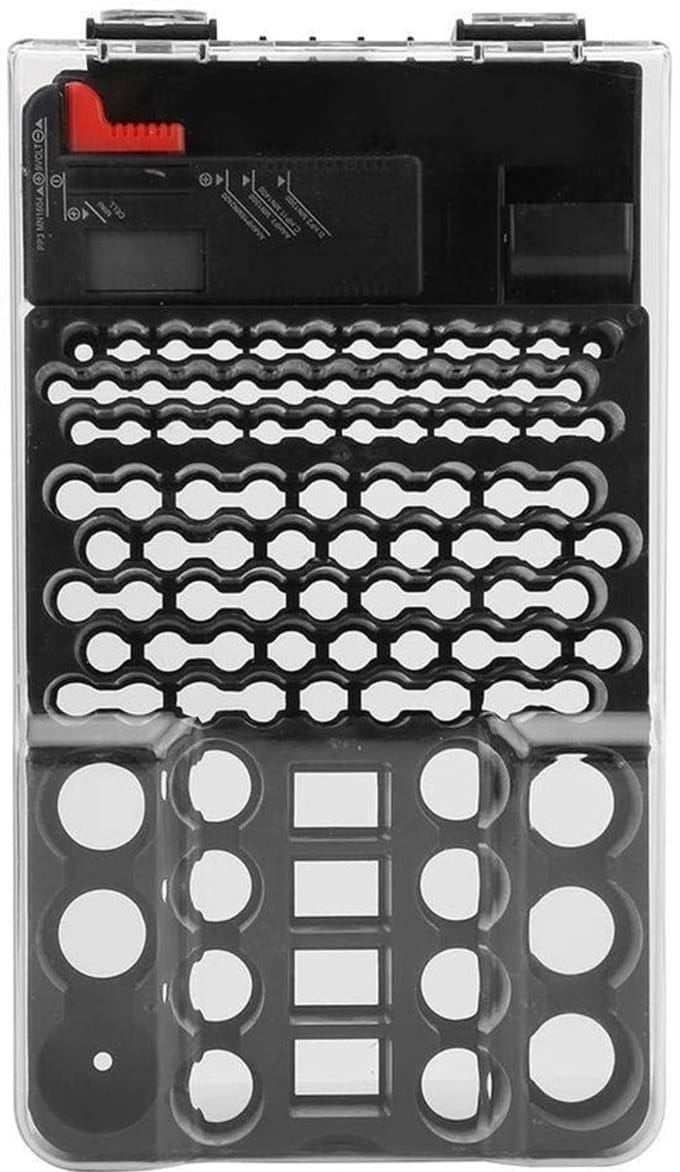 Dailygoody - Draagbare batterij-organizer - Batterij-opbergdoos met