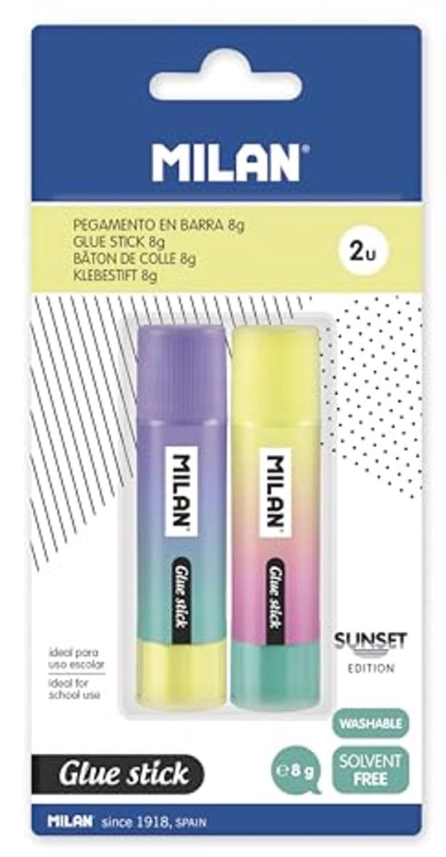 Lijmstiften 8 g - Set van 2, Diverse Kleuren