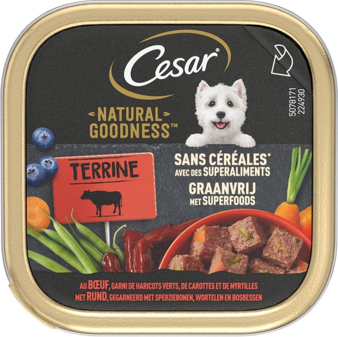 16x Cesar Natural Goodness Alu Paté Rund Graanvrij 100 gr