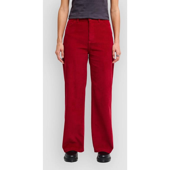 RVCA Coco Cord Broek rood