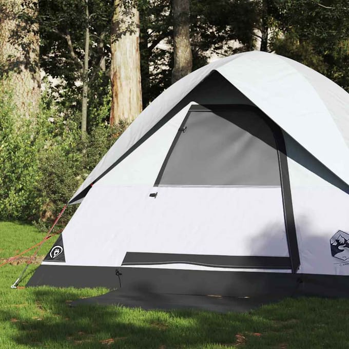 vidaXL - Koepeltent - 2-persoons - waterdicht - verduisterend - stof - wit
