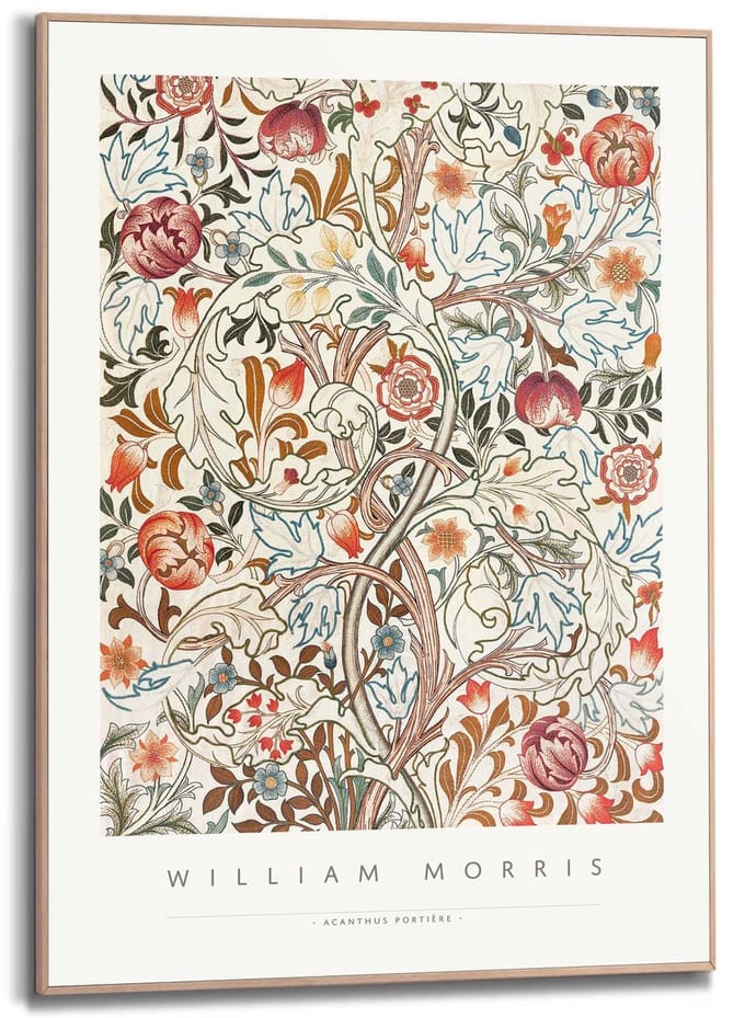 Schilderij William Morris - acanthus portiere - 70 x 50 - Hout - REINDERS