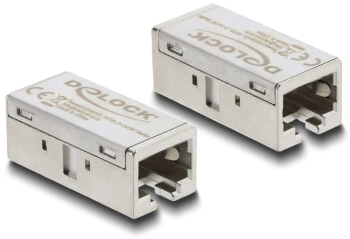 Delock Adapter Coupler RJ45 jack to jack Cat.6A metal