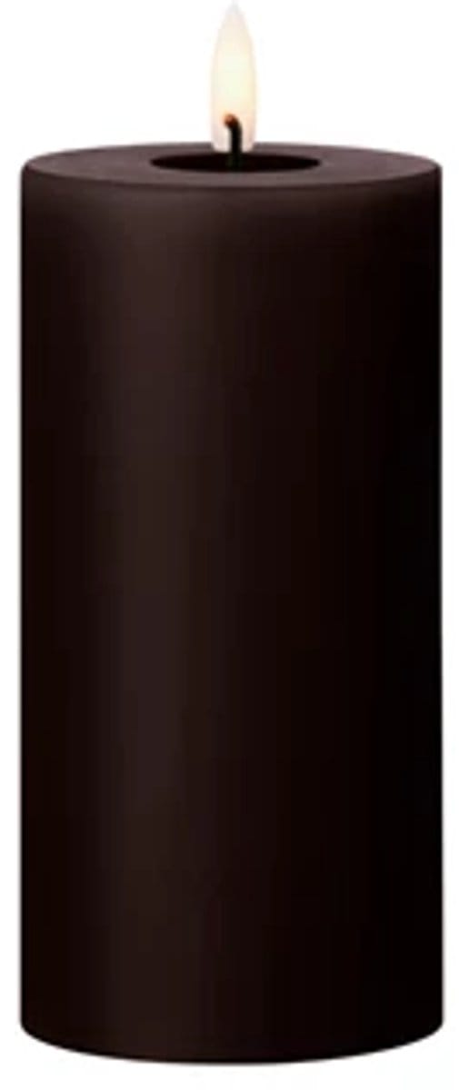 Ester & Erik Led Pillar kaars H15cm espresso
