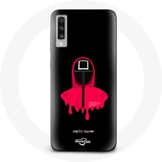 Coque - MANIACASE - Samsung Galaxy A70 - Souple - Noir - Masque carré