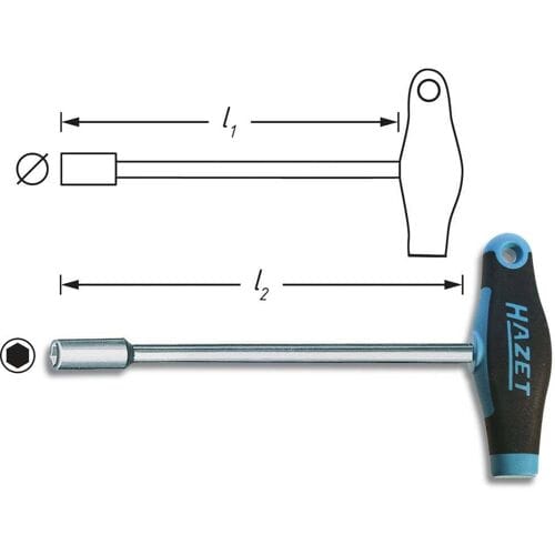 Hazet 428-11 Dopschroevendraaier Werkplaats Sleutelbreedte (metrisch): 11 mm Koplengte: 230 mm