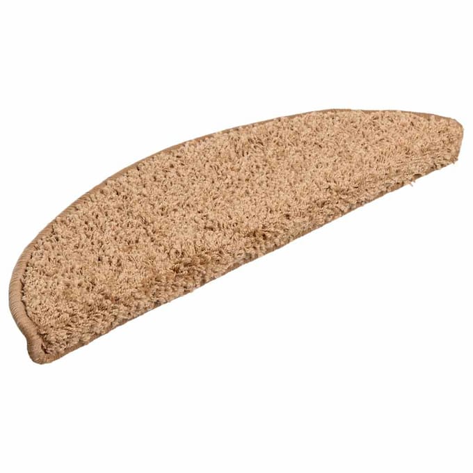 vidaXL - Trapmatten - 30 - st - 56x17x3 - cm - beige - halfrond