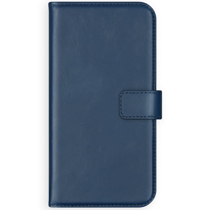 Selencia Hoesje - Geschikt voor Apple iPhone 11 Pro Max - Echt Lederen Bookcase - Blauw
