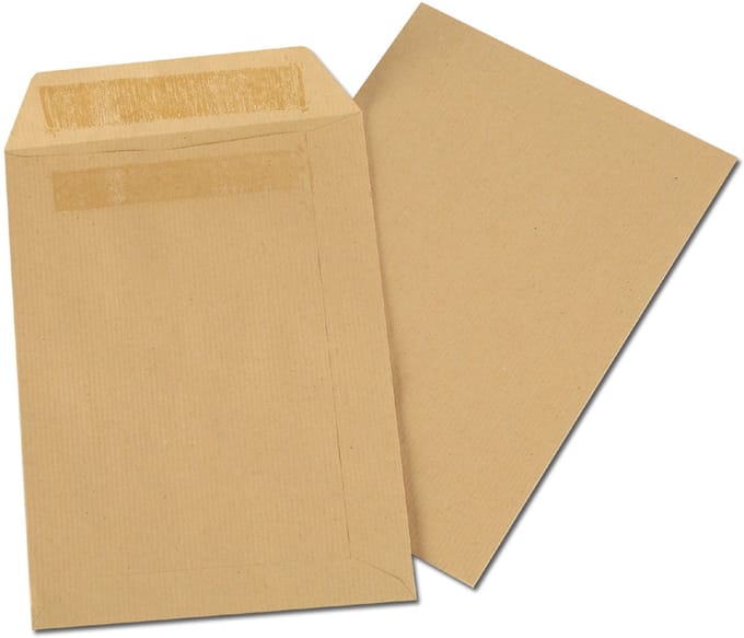 GPV akte-envelop, C4, 90 g/m2, 22,9 x 32,4 cm, zelfklevend, bruin, 250 st.