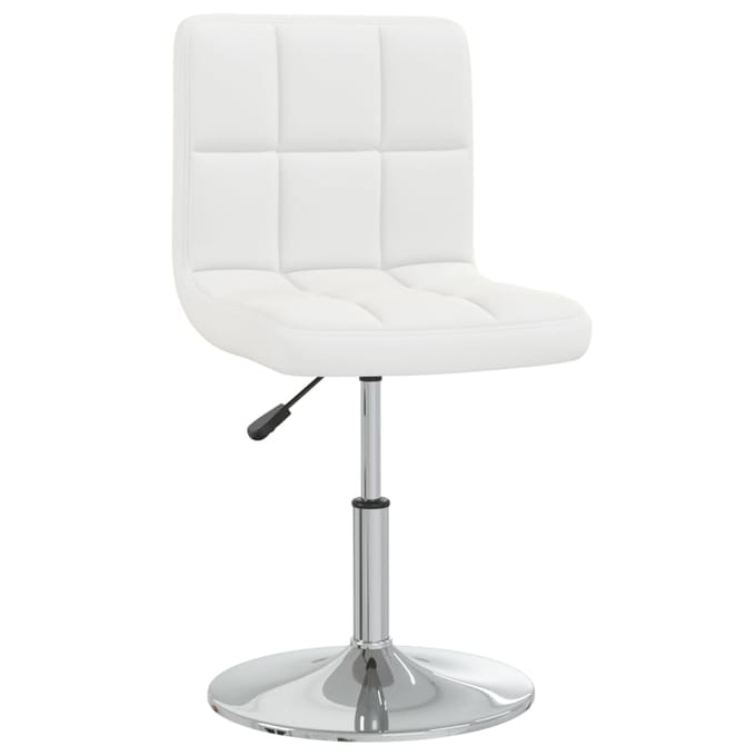 vidaXL - Eetkamerstoelen - 2 - st - kunstleer - wit