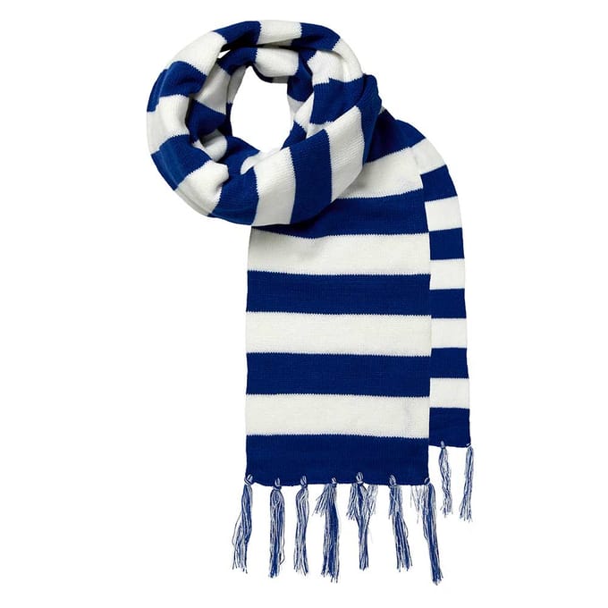 Feest sjaals - carnavals sjaal - One size / Kobalt blauw/wit