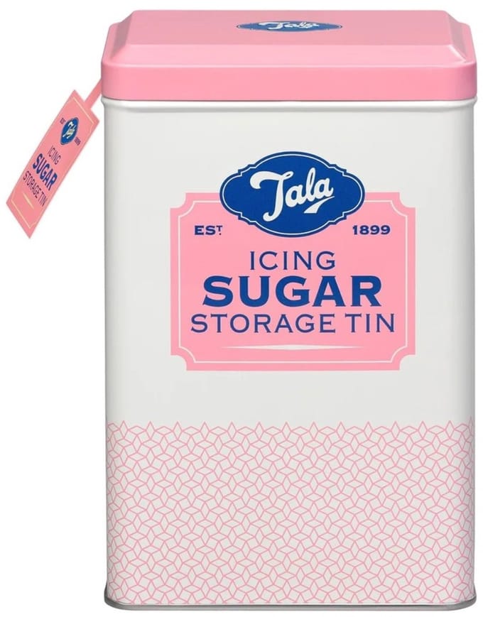 Tala - Bewaarblik Icing Sugar - Retro 1950's Design - Roze/Wit - Voor Poedersuiker