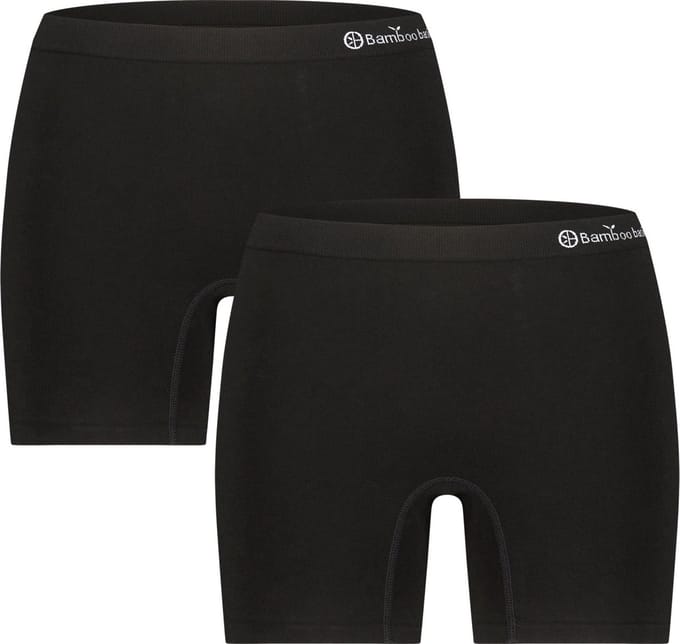 Bamboo Basics Dames Bamboe Seamless Boxershorts Selena (2-pack) - Zwart - Ondergoed Dames - Boxershort Dames - Maat L