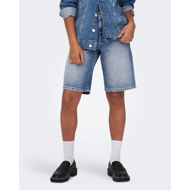 ONLY - ONLMATE REG BAGGY LONG SHORTS DNM NOOS Dames Broek
