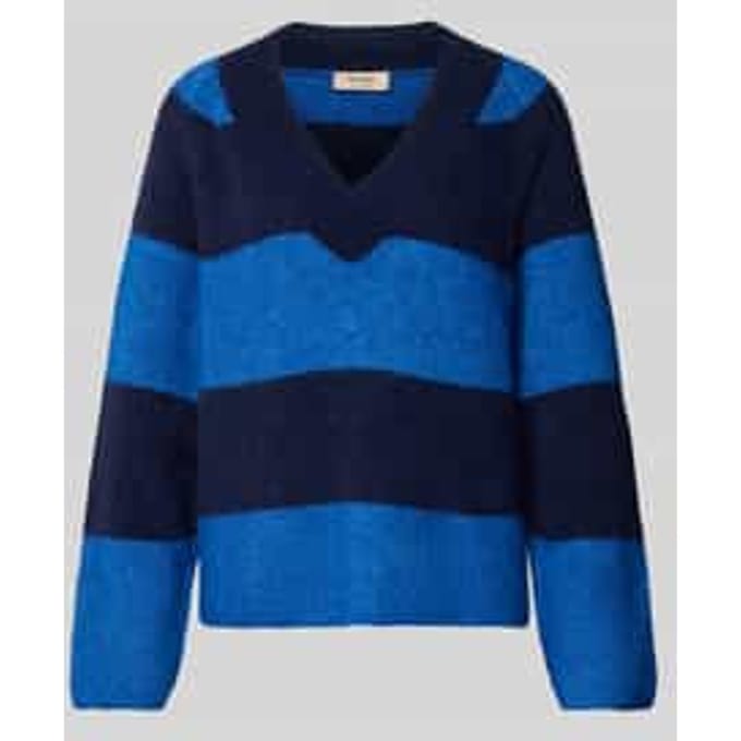 Gebreide pullover van wolmix met streepmotief, model 'Taci'