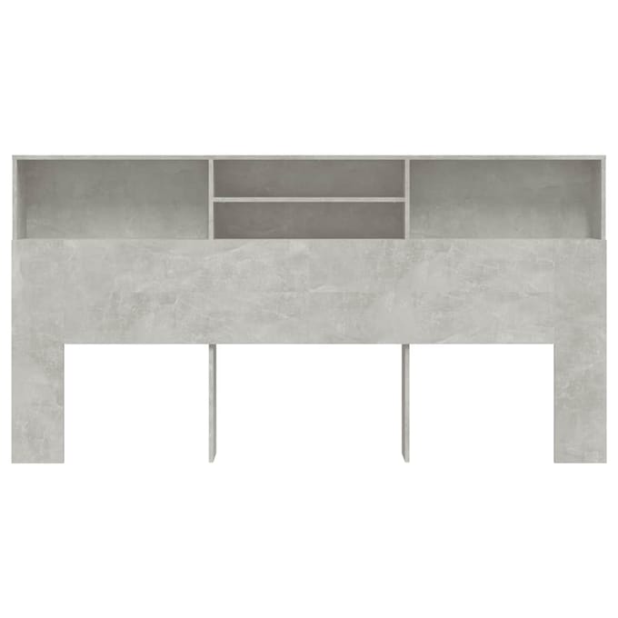 vidaXL - Hoofdbordkast - 200x19x103,5 - cm - betongrijs