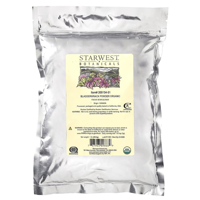 Biologisch Blaaswierpoeder, 453.6G (1 pond)
