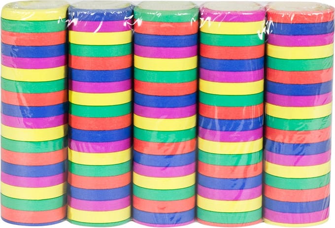 Boland - Set 5 papieren serpentines Party Multi - Verjaardag, Kinderfeestje, Carnaval