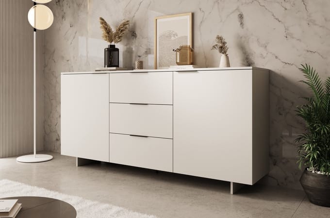 Meubella - Dressoir Ankara - Beige - 180 cm - Met lades