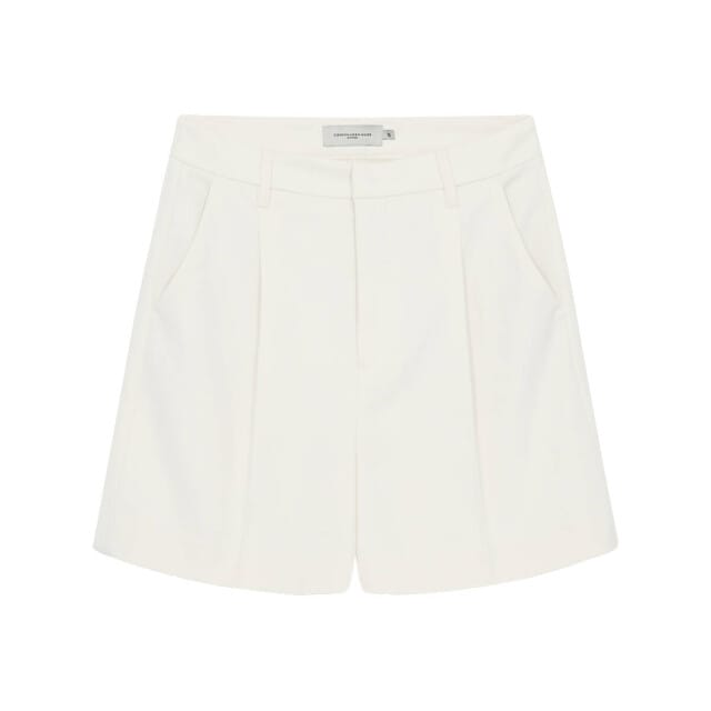 straight fit shorts met viscosegehalte model 'Tailor'