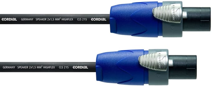 Cordial LS kabel Speakon 1m PEAK CPL 1 LL 2-215 - Luidsprekerkabel