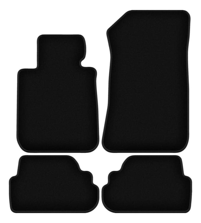 BASIC zwarte veloursmatten voor: BMW 1 E88 cabriolet (2004-2011)