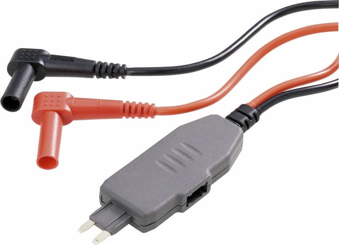 VOLTCRAFT MS-4S Meetadapter Mini-steekzekeringsstekker - Banaanstekker 4 mm Zwart, Rood