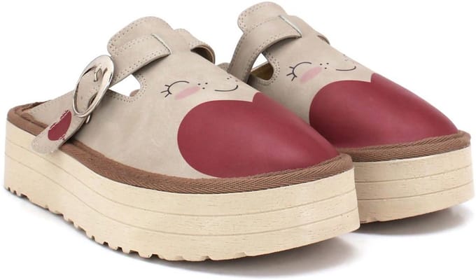 Goby Happy Heart Dames Clogs - Handgemaakt - Premium Kwaliteit - Maat 39