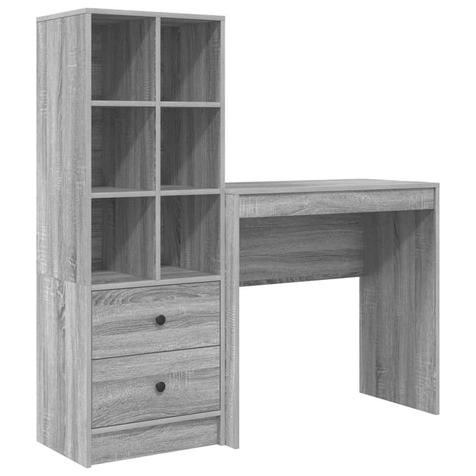vidaXL - Bureau - Grijs - Sonoma - 125,5 - x - 40 - x - 127 - cm - 2 - st