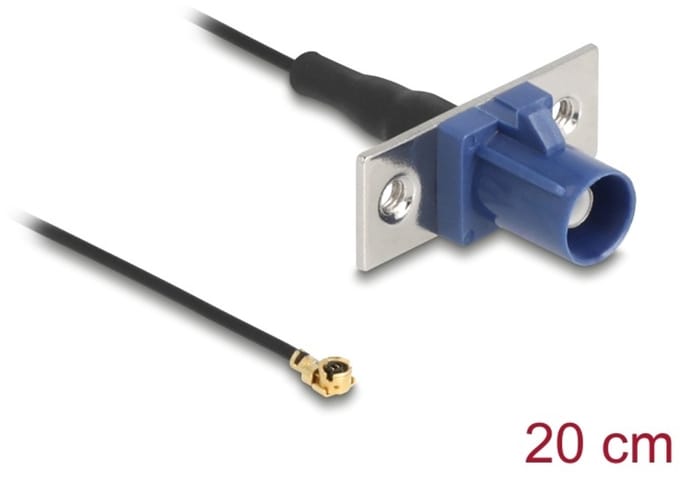 Delock Antenna Cable FAKRA C plug to MHF® I plug 1.13 - 20 cm 2 prepunched hole
