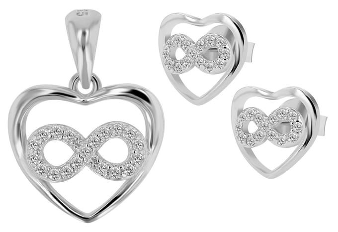 AKZENT Akzent dames sieradenset "Idis" van 925 sterlingzilver, gerhodineerd, duurzaam
