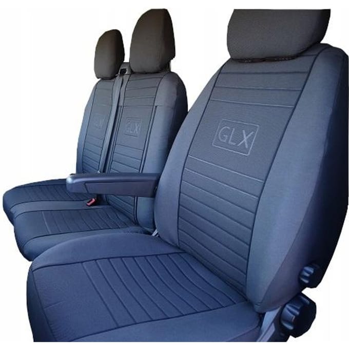 VW Transporter T6 2015+ – Maatwerk Stoelhoezen – 3-zits (2+1)